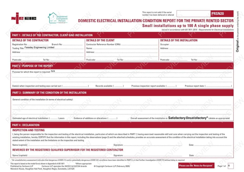 EICRs (Landlord Certificates)